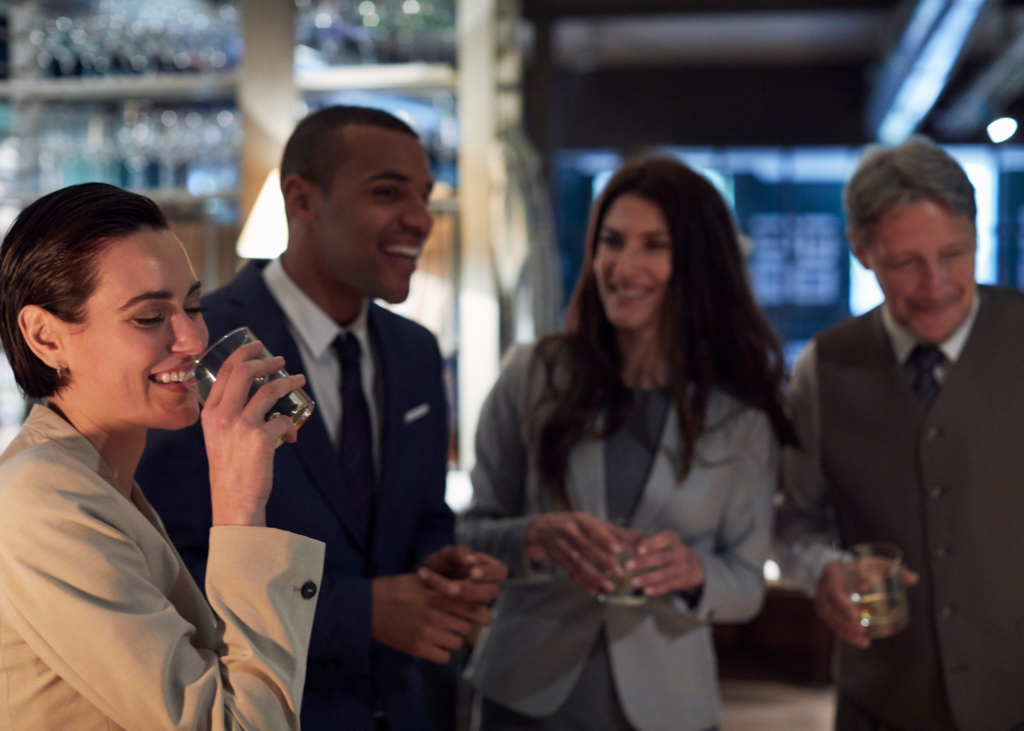 alcohol culture business associates having drinks 